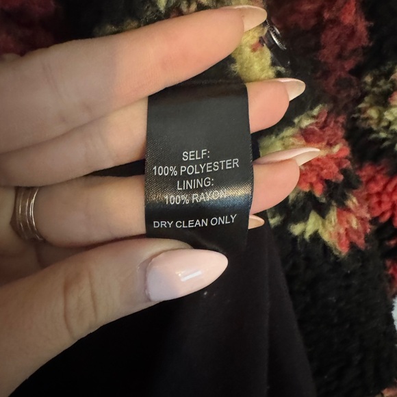 Anthropologie oversized Sherpa floral shacket size M warm boho feminine coat - Picture 5 of 8